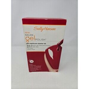 NEW SALLY HANSEN SALON GEL POLISH GEL MANICURE STARTER KIT RED MY LIPS #40299